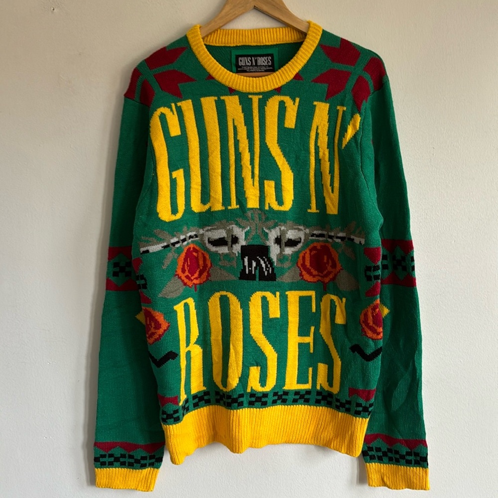 Guns N Roses Christmas Sweater / 2017 / AOP / Large